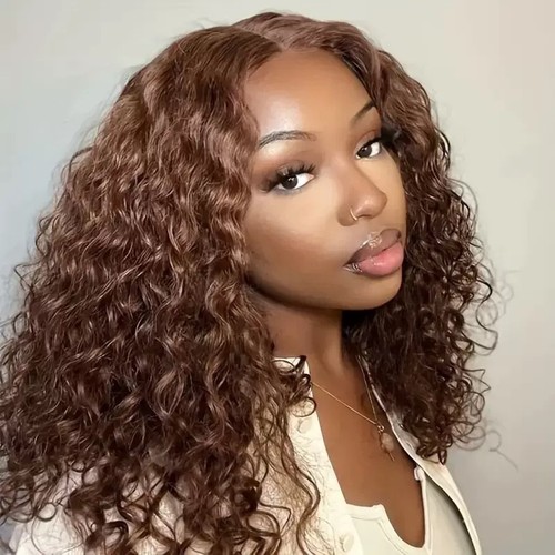 Brown curly lace front - curly,