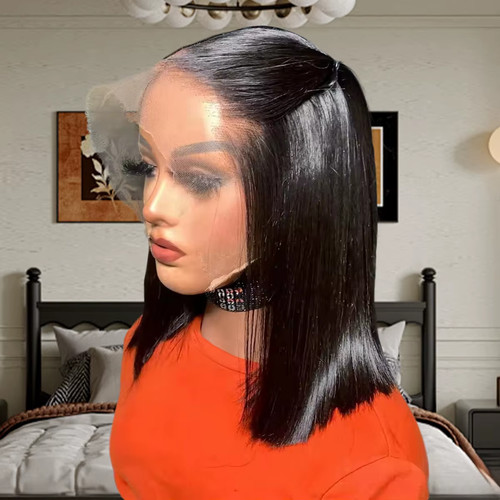 Bob wig human hair lace - bob, front