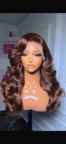 Human hair dark brown wavy - human,