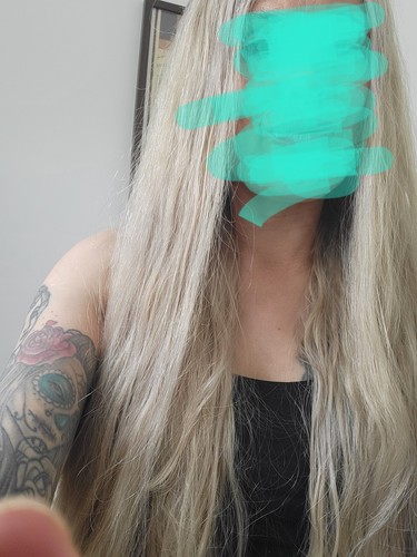 Platinum blonde rooted - blonde, human
