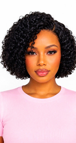 Inch black curly bob - black, human