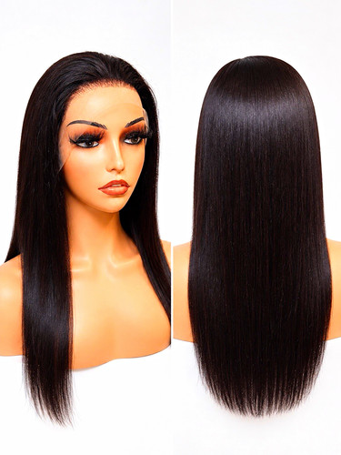 Women long black - black, straight