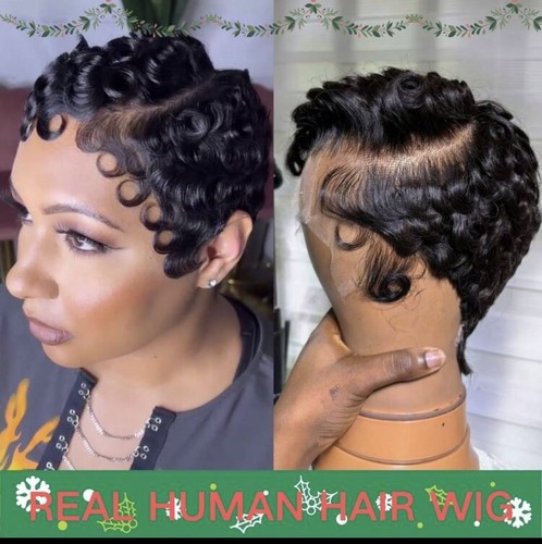 Women curly black - curly, lace