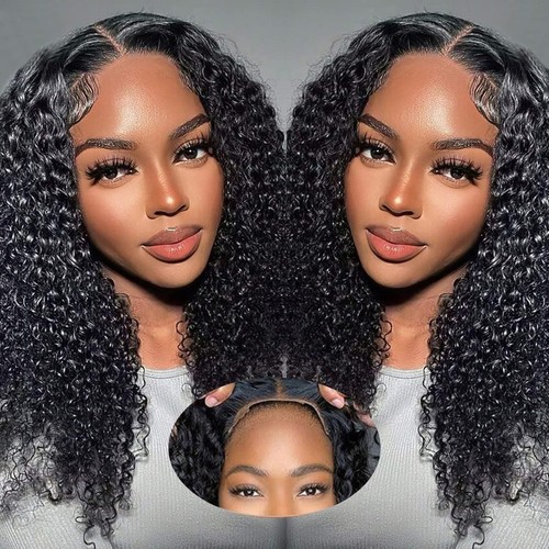 Curly glueless wig human hair - wig,