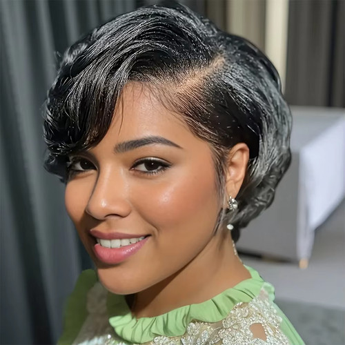 Pixie cut 13x4 transparent - cut,
