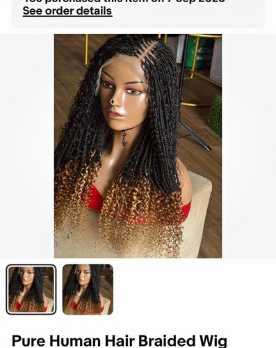 Human hair braided - braided, lace