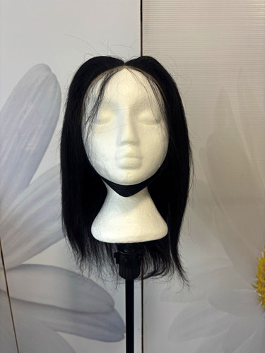 Black straight lace front - black,