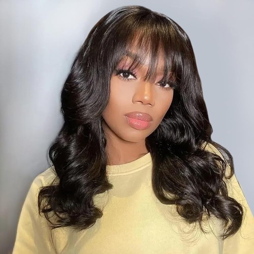 Body wave human - wigs, with
