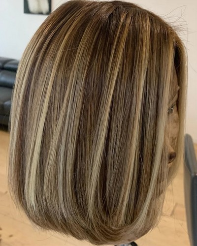 Brown with blonde - brown,