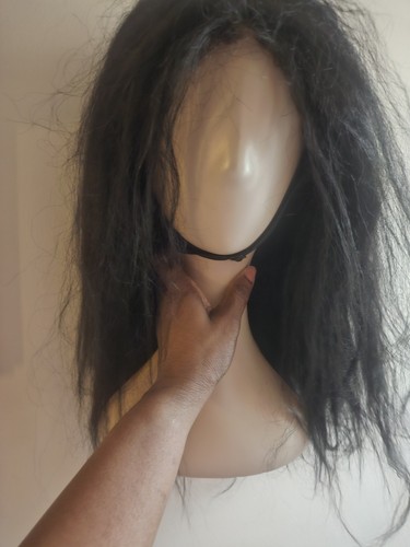 18inch human hair wig kinky - human,