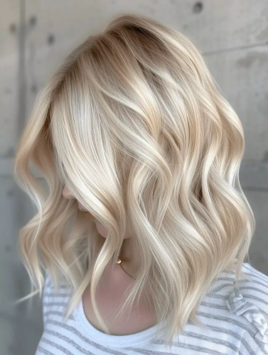 Balayage icy blonde highlight - icy,