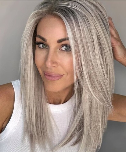 Ash blond highlight wig - ash,