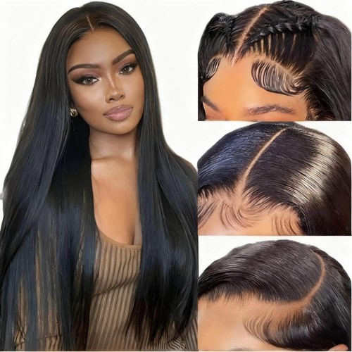Straight human hair - straight,