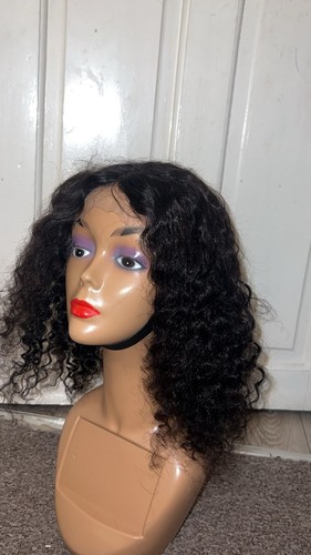 Black curly human hair - 10”,