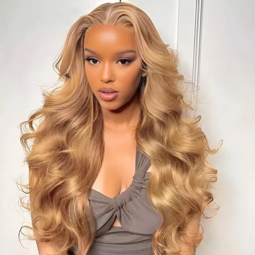 Honey blonde human - hair,, 13x6