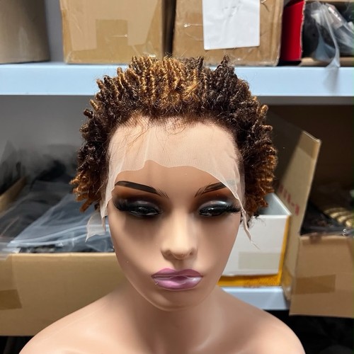 Short curly afro lace front - curly,