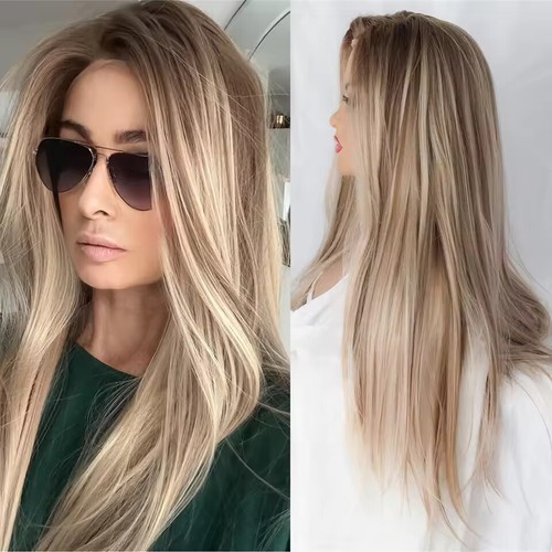 Straight highlighted blonde - straight,