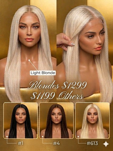 Straight human hair lace - straight,