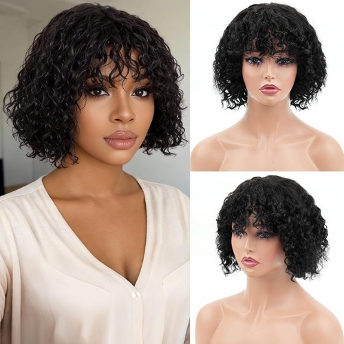 Curly bob wigs - women, 180%