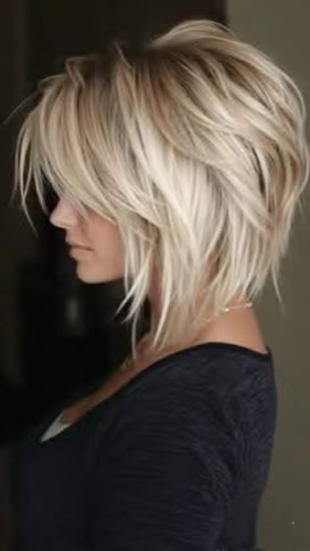 Ombre blonde short bob - blonde,
