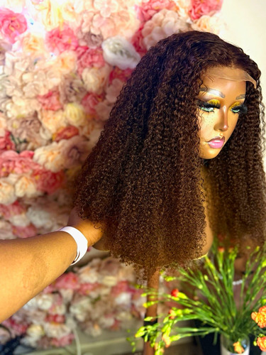 Lace front curly human hair - front,