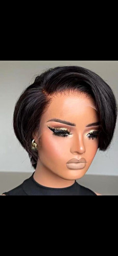 Black bob lace front - black,
