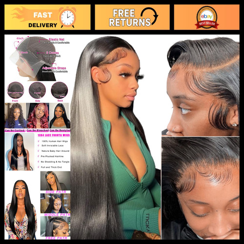 24in straight lace front wig - lace,