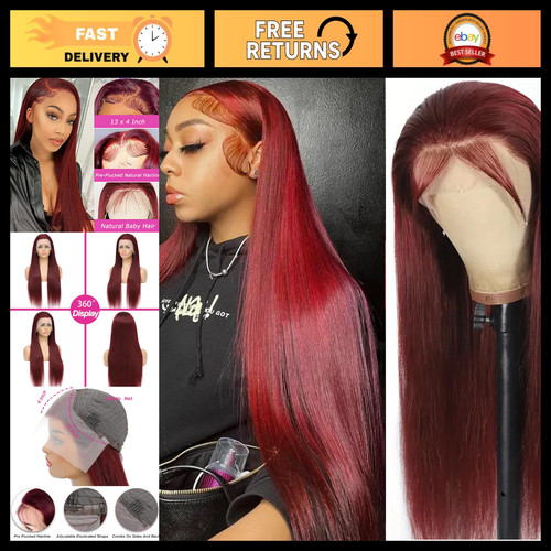 99j burgundy lace - front, wig