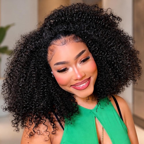 Kinky curly human hair 4x4 - curly, hd