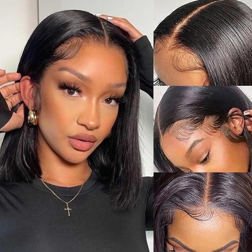 Short lace front bob - short,