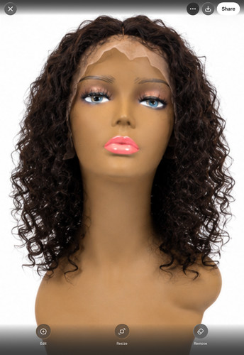 Lace front human - wig, dark