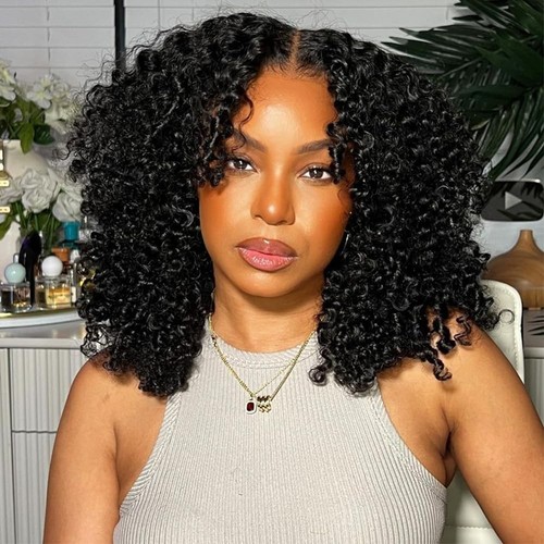 Short curly bob - wigs, 13x4