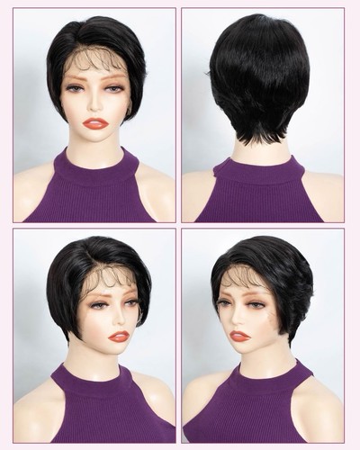 Short pixie cut human hair - cut,
