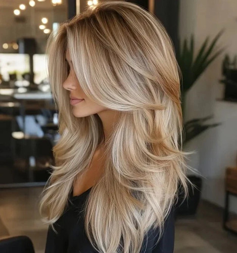 Long wave layered balayage - wave,