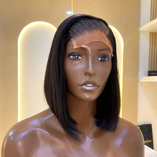 10in black straight bob - black,
