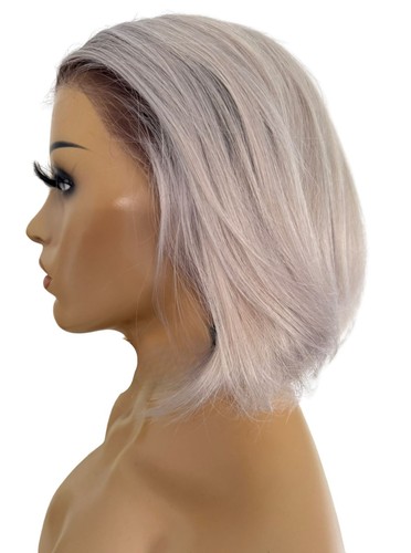 Ash blonde short bob lace - short,