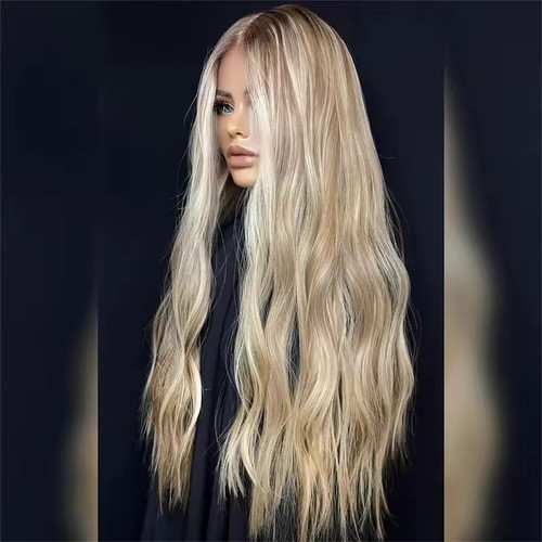 Long wave ombre ash - ombre, platinum