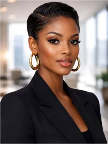 Short pixie wig 100 - wig, human
