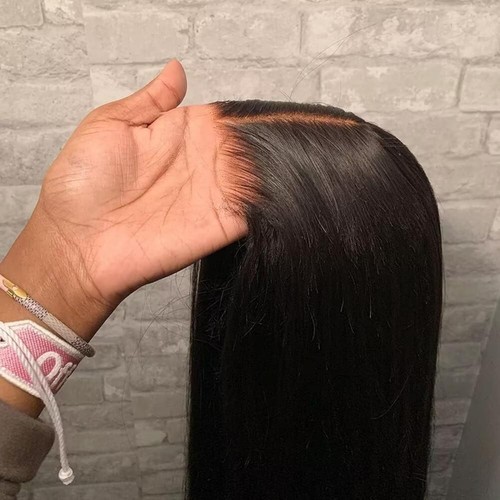 Straight glueless wig - glueless, human
