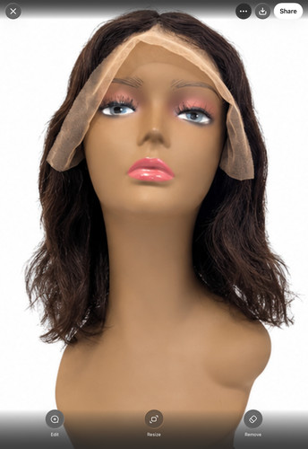 Lace front human - hair, wig