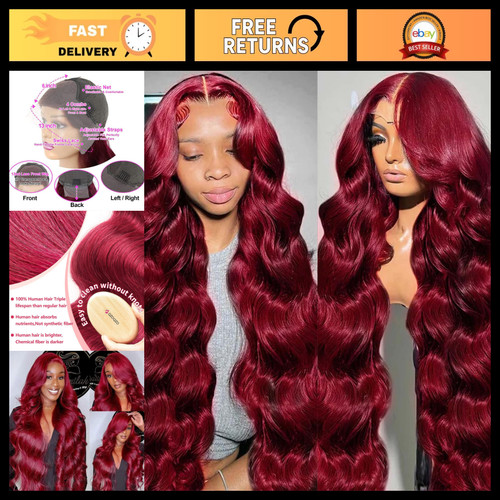 Burgundy 13x6 lace front - 28",