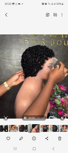 Lace front curly wig black - wig,