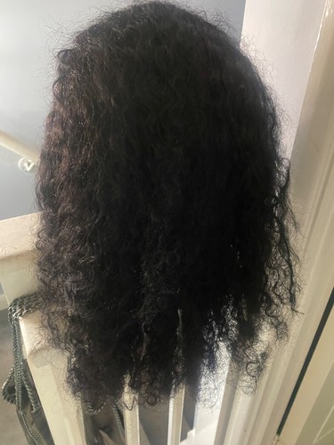 Black human hair wig bnib - black,