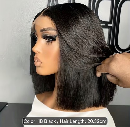 Short bob wig - short, lace