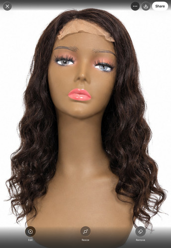 Lace front wavy human - hair, wig